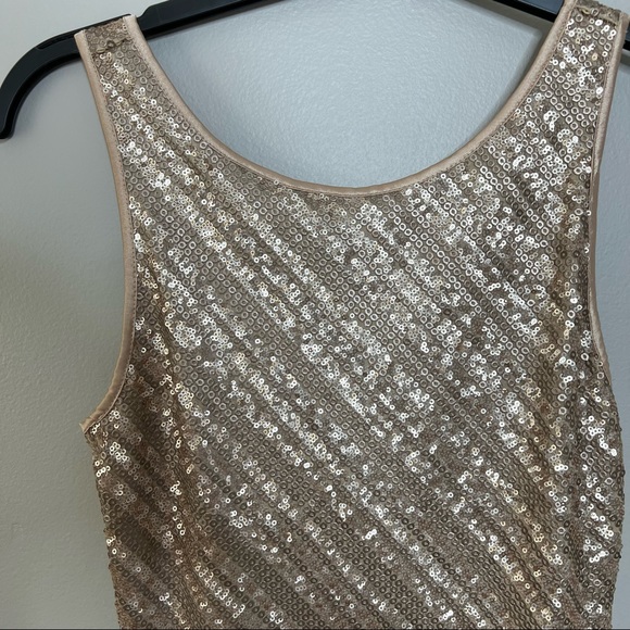 Tart Barbie Dress-gold/champagne sequin dress-xsmall, cocktail, wedding, formal - Picture 5 of 8